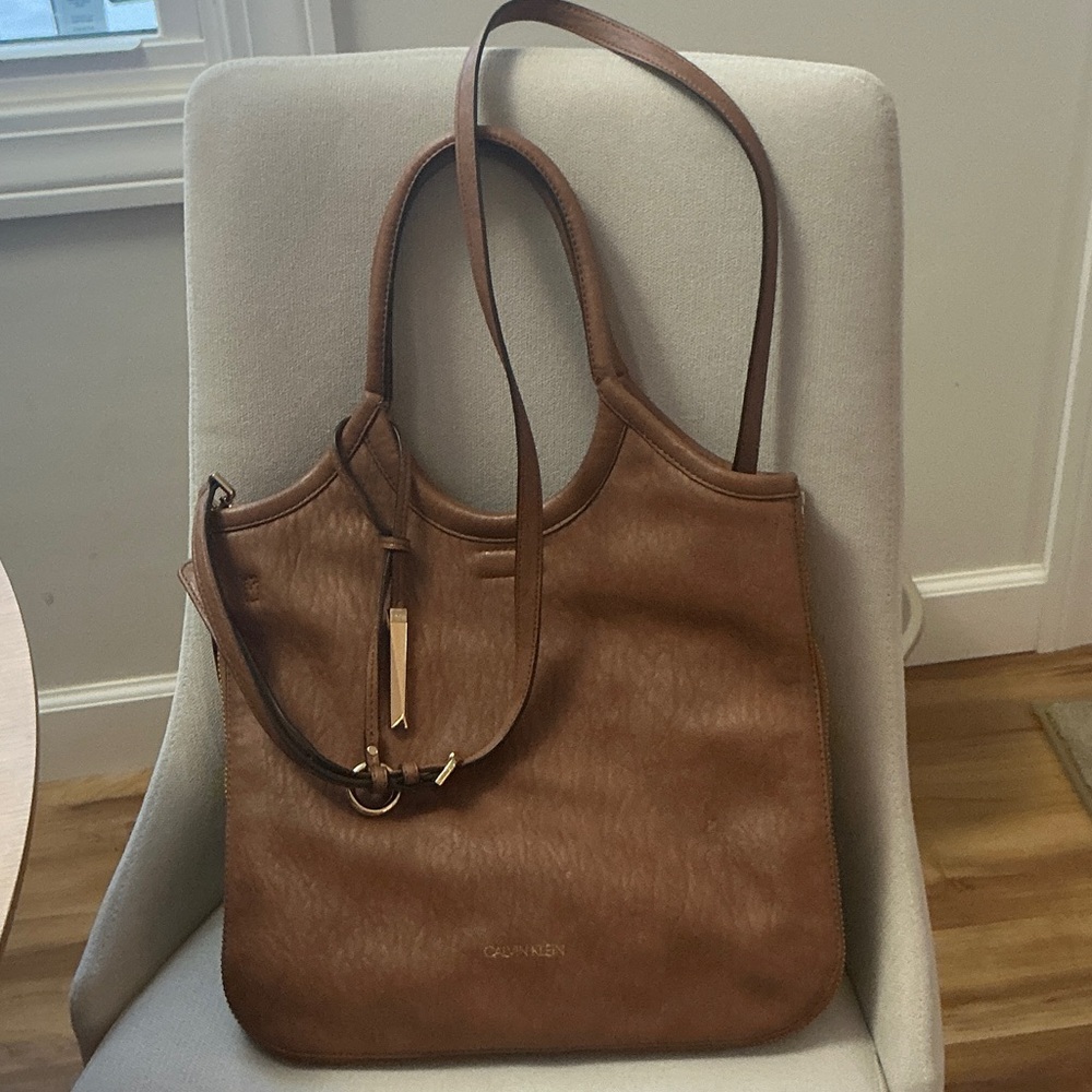 Calvin Klein Tan Leather Tote